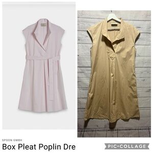 SPOON Box Pleat Poplin Dress